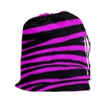 Pink Zebra Drawstring Pouch (XXL)