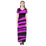 Pink Zebra Short Sleeve Maxi Dress