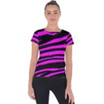 Pink Zebra Short Sleeve Sports Top 