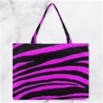 Pink Zebra Zipper Medium Tote Bag