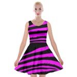 Pink Zebra Velvet Skater Dress