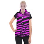 Pink Zebra Women s Button Up Vest