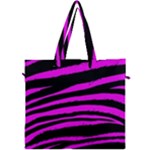 Pink Zebra Canvas Travel Bag