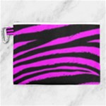 Pink Zebra Canvas Cosmetic Bag (XL)