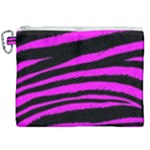 Pink Zebra Canvas Cosmetic Bag (XXL)