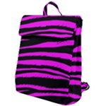 Pink Zebra Flap Top Backpack