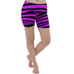 Pink Zebra Lightweight Velour Yoga Shorts