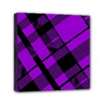 Purple Plaid Mini Canvas 6  x 6  (Stretched)