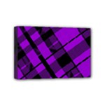 Purple Plaid Mini Canvas 6  x 4  (Stretched)