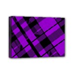 Purple Plaid Mini Canvas 7  x 5  (Stretched)