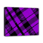Purple Plaid Canvas 10  x 8  (Stretched)