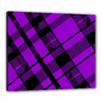 Purple Plaid Canvas 24  x 20  (Stretched)