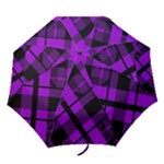 Purple Plaid Folding Umbrella