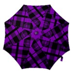 Purple Plaid Hook Handle Umbrella (Small)