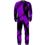Purple Plaid OnePiece Jumpsuit (Men)