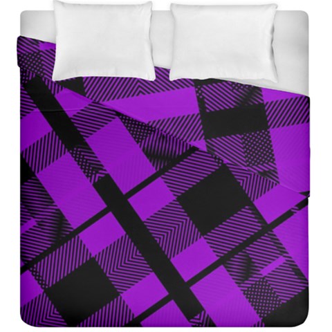 Purple Plaid Duvet Cover Double Side (King Size) from ArtsNow.com