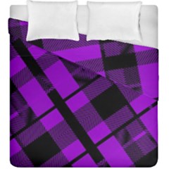 Purple Plaid Duvet Cover Double Side (King Size) from ArtsNow.com