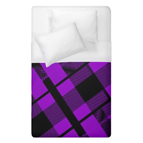 Purple Plaid Duvet Cover (Single Size) from ArtsNow.com
