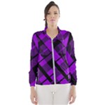 Purple Plaid Women s Windbreaker