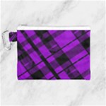 Purple Plaid Canvas Cosmetic Bag (Medium)