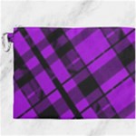 Purple Plaid Canvas Cosmetic Bag (XXXL)