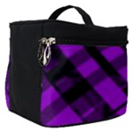 Purple Plaid Make Up Travel Bag (Small)