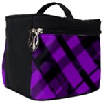 Purple Plaid Make Up Travel Bag (Big)