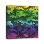 Rainbow Camouflage Mini Canvas 6  x 6  (Stretched)