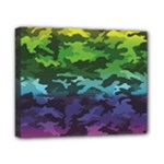 Rainbow Camouflage Canvas 10  x 8  (Stretched)
