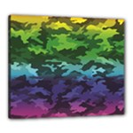 Rainbow Camouflage Canvas 24  x 20  (Stretched)