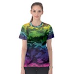 Rainbow Camouflage Women s Sport Mesh Tee