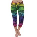 Rainbow Camouflage Capri Winter Leggings 