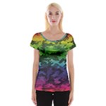Rainbow Camouflage Cap Sleeve Top