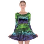 Rainbow Camouflage Long Sleeve Skater Dress