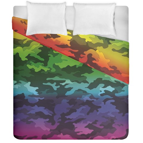 Rainbow Camouflage Duvet Cover Double Side (California King Size) from ArtsNow.com
