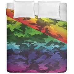Rainbow Camouflage Duvet Cover Double Side (California King Size) from ArtsNow.com