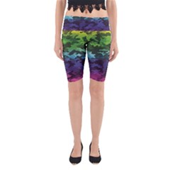 Rainbow Camouflage Yoga Cropped Leggings from ArtsNow.com