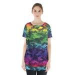 Rainbow Camouflage Skirt Hem Sports Top