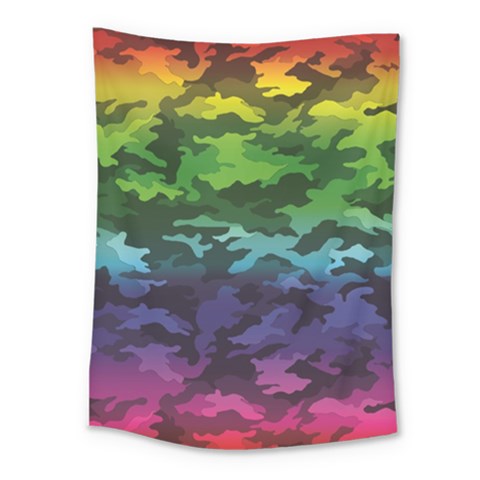 Rainbow Camouflage Medium Tapestry from ArtsNow.com