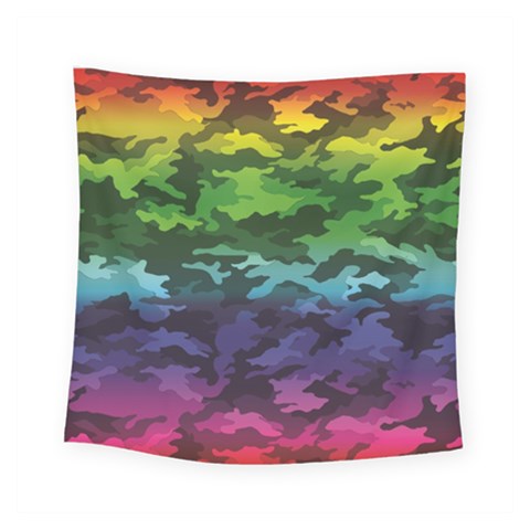 Rainbow Camouflage Square Tapestry (Small) from ArtsNow.com