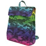 Rainbow Camouflage Flap Top Backpack