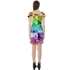 Short Sleeve Skater Dress Back Short Sleeve Skater Dress Back