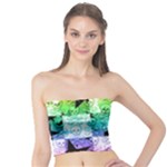 Rainbow Checker Skull Splatter Tube Top