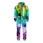 Rainbow Checker Skull Splatter Hooded Jumpsuit (Kids)