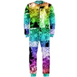 Rainbow Checker Skull Splatter OnePiece Jumpsuit (Men)