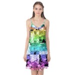 Rainbow Checker Skull Splatter Camis Nightgown 