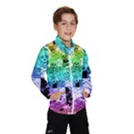 Rainbow Checker Skull Splatter Kids  Windbreaker