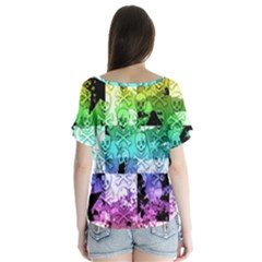 V-Neck Flutter Sleeve Top 