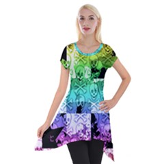 Short Sleeve Side Drop Tunic 