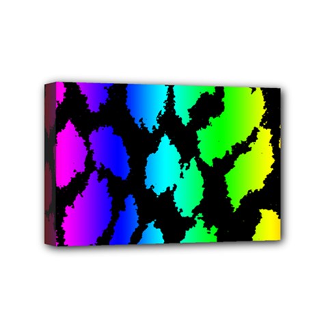Rainbow Leopard Mini Canvas 6  x 4  (Stretched) from ArtsNow.com